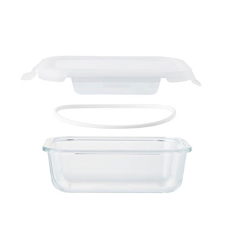 Blanc glass food container 6PCs - White - 320ml, 370ml, 520ml, 640ml, 800ml 1040ml - LLG1101, LLG1102, LLG1103, LLG1104, LLG1105, LLG1106 image number null
